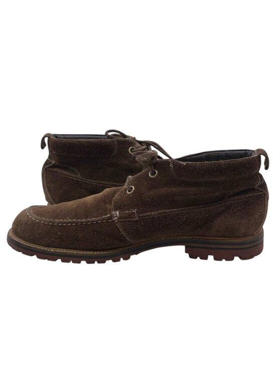 John Varvatos Boots Men\'s Size 13 M Chukka Lace Up Brown Suede Hipster Cap Toe main image 4